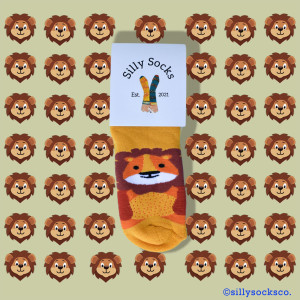 Lion printed Baby Socks- Silly Socks